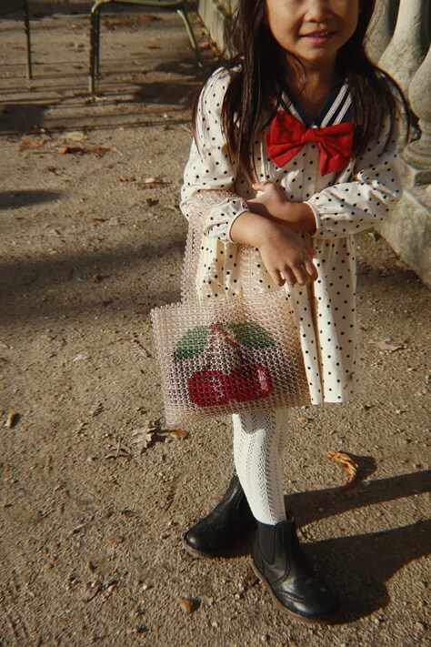 Konges Sløjd Torebka dziecięca CHERRY PERLA HAND BAG beżowa KS105944