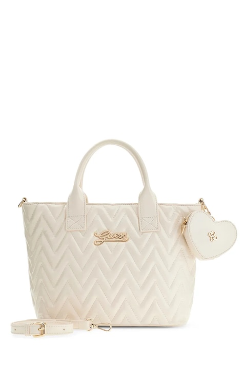 Guess torebka tote dziecięca z imitacji skóry biała J6YZ15 W3003