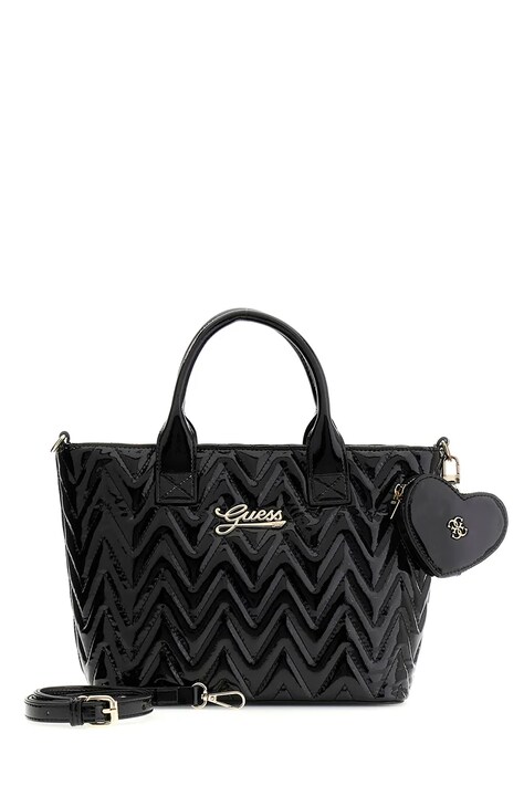 Guess torebka tote dziecięca z imitacji skóry czarna J6YZ15 W3003