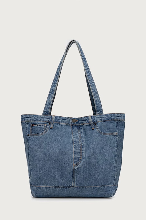 Guess Jeans Тканевая сумка для мужчин из денима голубая M6BZ08 D1886