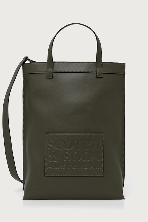 Scotch & Soda Taška pánska z imitácie kože zelená SCHB5048