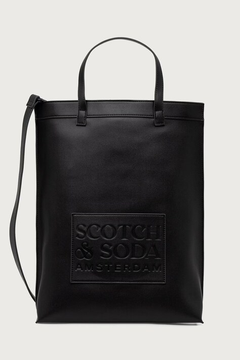 Scotch & Soda Torba męska z imitacji skóry czarna SCHB5048
