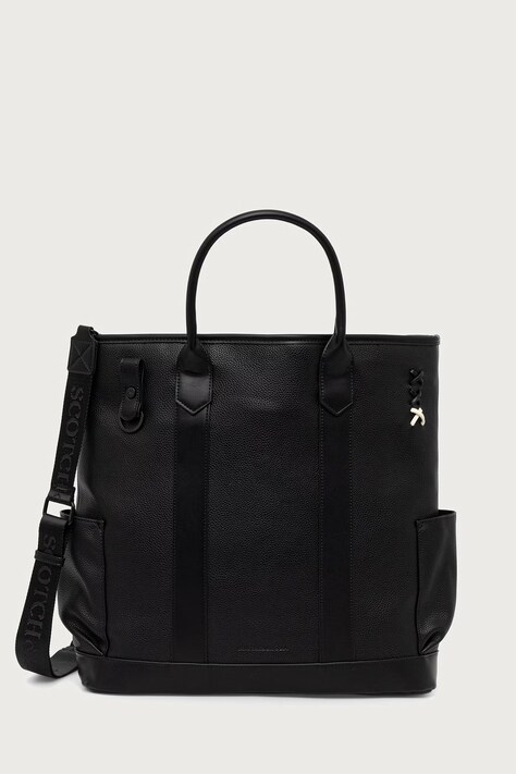 Scotch & Soda Torba męska z imitacji skóry czarna SCHB5047