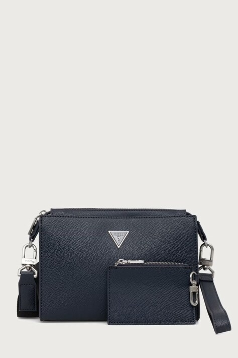 Guess Kabelka pánska z imitácie kože MILANO tmavomodrá HMMISL P6457