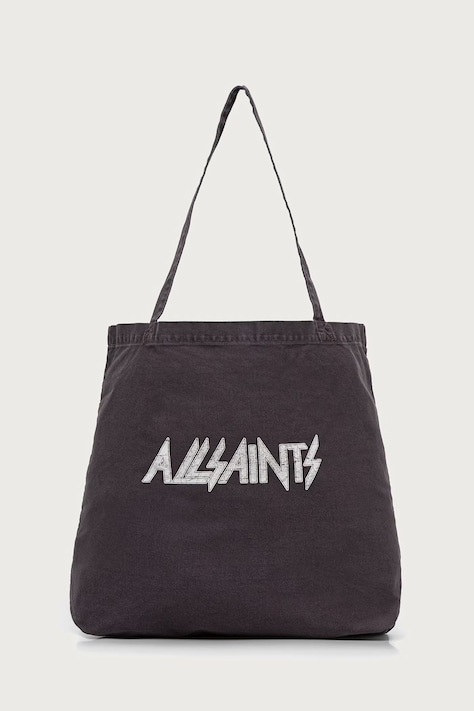 AllSaints torba męska bawełniana BACKSTAGE TOTE czarna M085XF