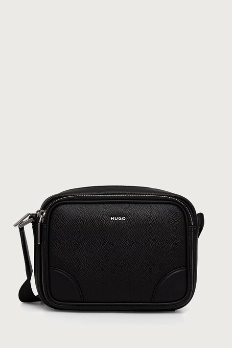 HUGO Saszetka męska skórzana GO-BAG EW czarna 50573483