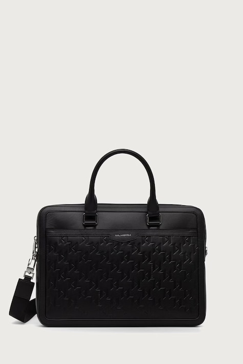Karl Lagerfeld Torba na laptopa męska skórzana K/LOOM czarna B4M30211