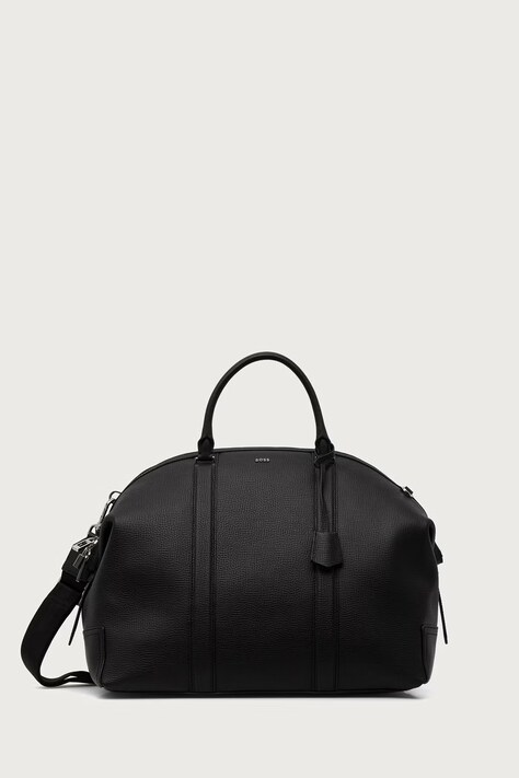BOSS Putna torba za muškarce od kože Derwil_Holdall crna 50573152