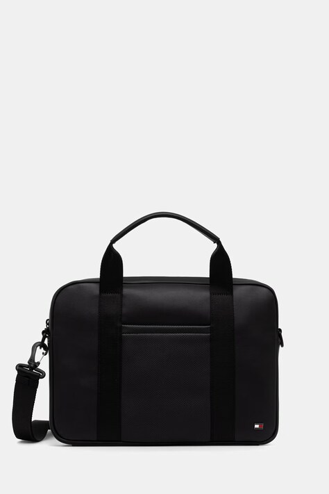 Tommy Hilfiger torba męska z imitacji skóry czarna AM0AM14727