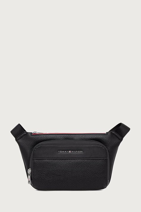 Tommy Hilfiger Φάκελος που φοριέται στον ώμο ανδρικό από απομίμηση δέρματος μαύρος AM0AM14755