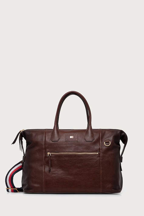 Tommy Hilfiger Torba męska skórzana brązowa AM0AM14745