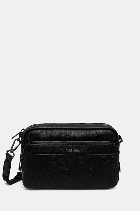 Calvin Klein saszetka męska z imitacji skóry czarna LV04D3563G