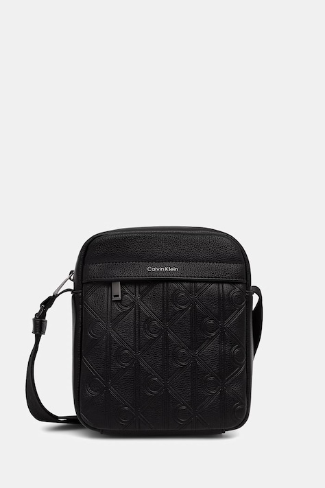 Calvin Klein saszetka męska z imitacji skóry czarna LV04D3562G