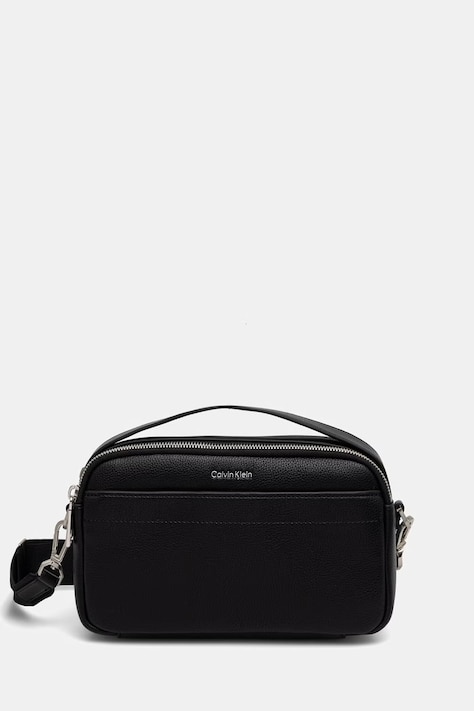 Calvin Klein saszetka męska z imitacji skóry czarna LV04D3559G