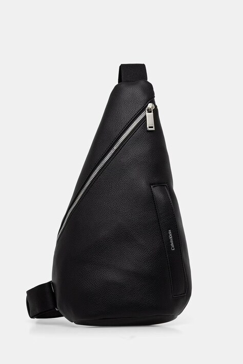 Calvin Klein saszetka męska z imitacji skóry czarna LV04D3495G