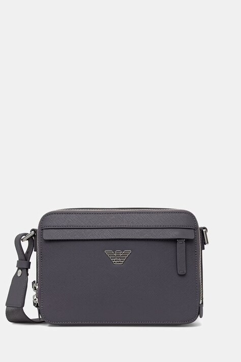 Emporio Armani saszetka męska z imitacji skóry szara EM001186 AF13805