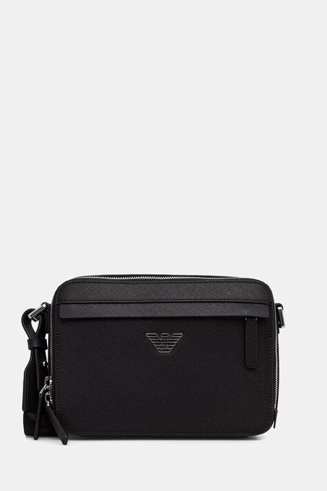 Emporio Armani saszetka męska z imitacji skóry czarna EM001186 AF13805