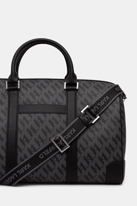 Karl Lagerfeld дорожня сумка чоловіча зі штучної шкіри K/IKON — AW26-TOMZU6, чорний — фото 3