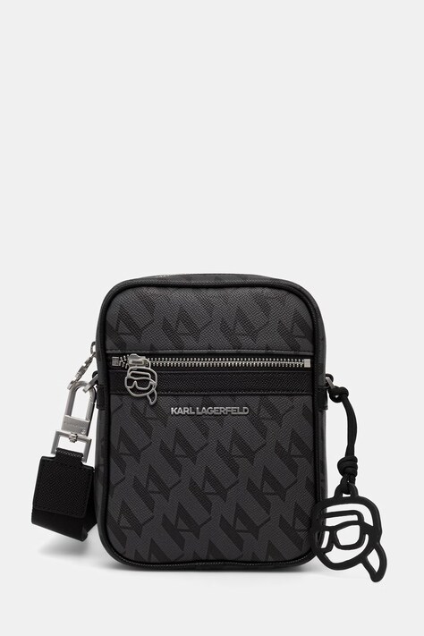 Karl Lagerfeld mala torba za muškarce od imitacije kože K/IKON crna B3M30258
