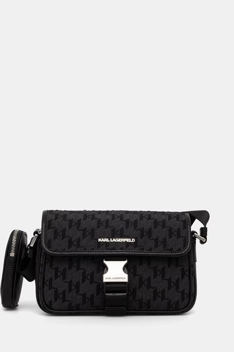 Karl Lagerfeld mala torba za muškarce od imitacije kože K/MONOGRAM crna B3M30294
