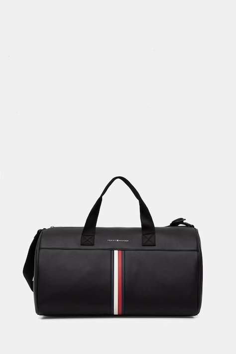 Tommy Hilfiger ταξιδιωτική τσάντα ανδρική από απομίμηση δέρματος μαύρη AM0AM14519