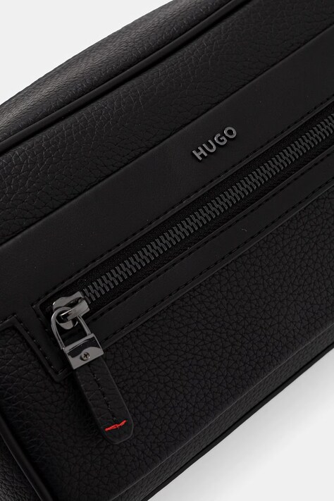 HUGO косметичка чоловіча HUKE_WASHBAG — AW26-TOMZWO, чорний — фото 3