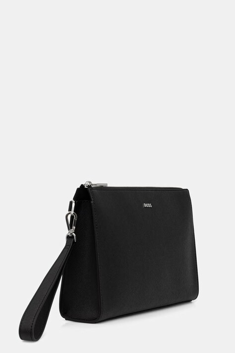 BOSS сумка для мужчин кожаная Northon_Clutch чёрная 50572464