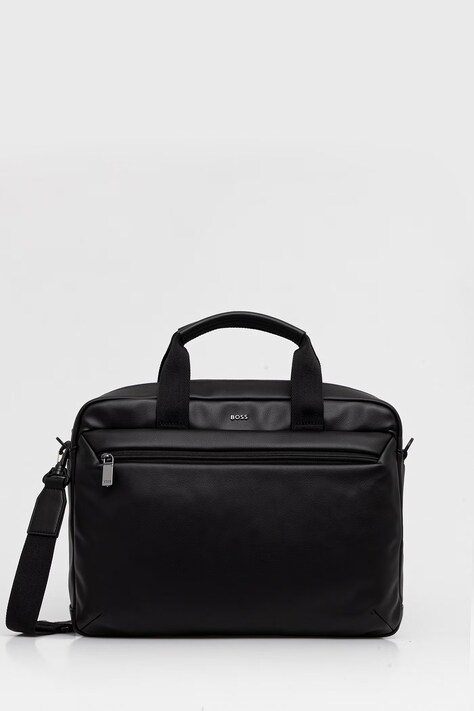 BOSS torba za laptop za muškarce od imitacije kože Jace_Doc Case crna 50567865