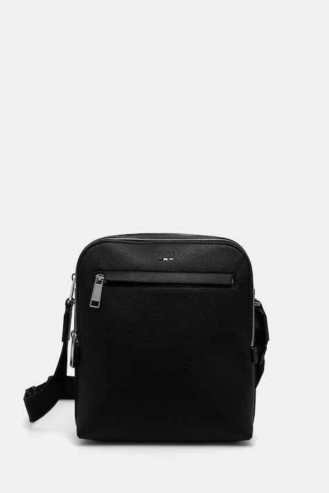 BOSS bustina da uomo in similpelle Ray_Big NS ZIP nera 50567738