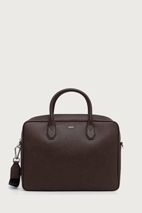 BOSS laptop táska férfi bőr Northon_Doc. Case barna 50567389