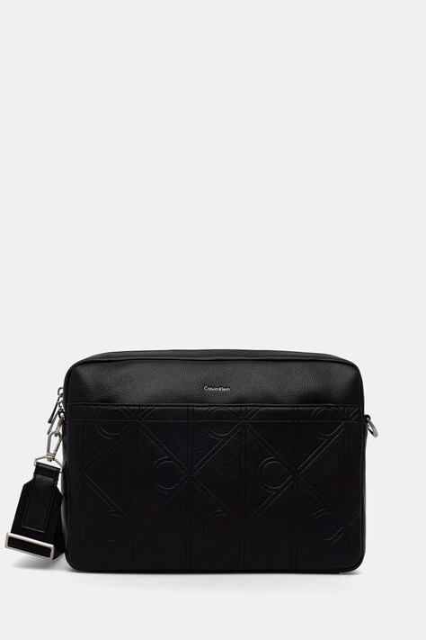 Calvin Klein torba męska z imitacji skóry czarna LV04D3526G