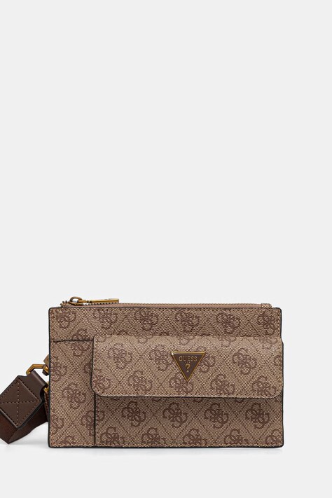 Guess mala torba za muškarce od imitacije kože MILANO bež HMMILO P6391