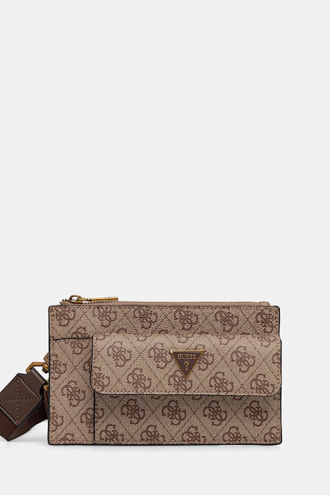 Guess mala torba za muškarce od imitacije kože MILANO bež HMMILO P6391