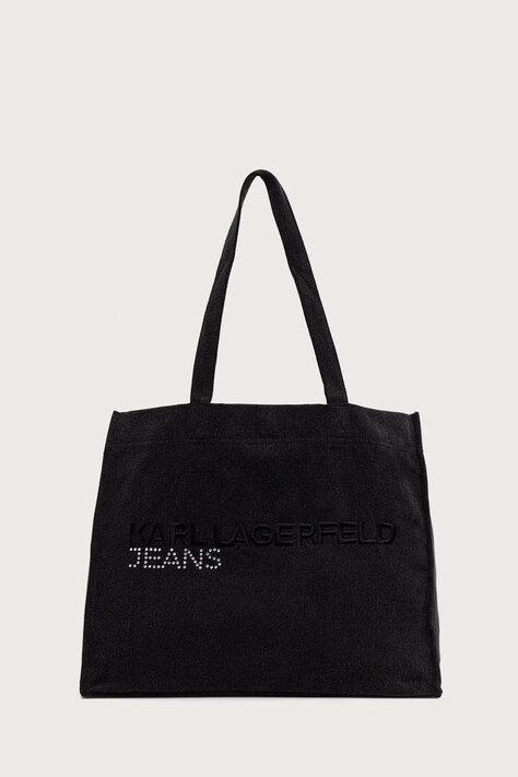Karl Lagerfeld Jeans Materiálová taška rifľová čierna B4W50044