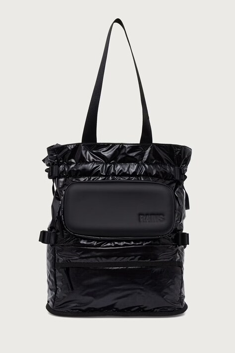 Rains Torba damska Sibu Shield Tote Bag W3 czarna 16940