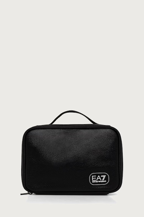 EA7 Emporio Armani kosmetyczka męska z imitacji skóry czarna AF29345.7X000756