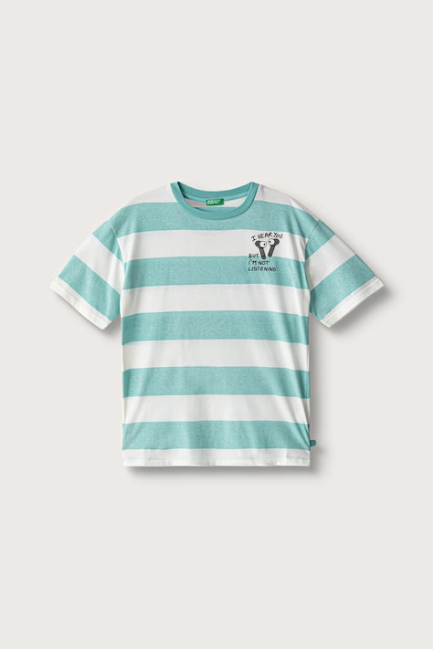 United Colors of Benetton T-shirt παιδικό με βαμβάκι τιρκουάζ 3YQUC10SZ