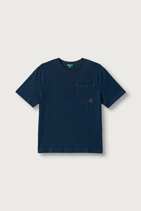 United Colors of Benetton T-shirt dziecięcy bawełniany granatowy 3I1XC10ST