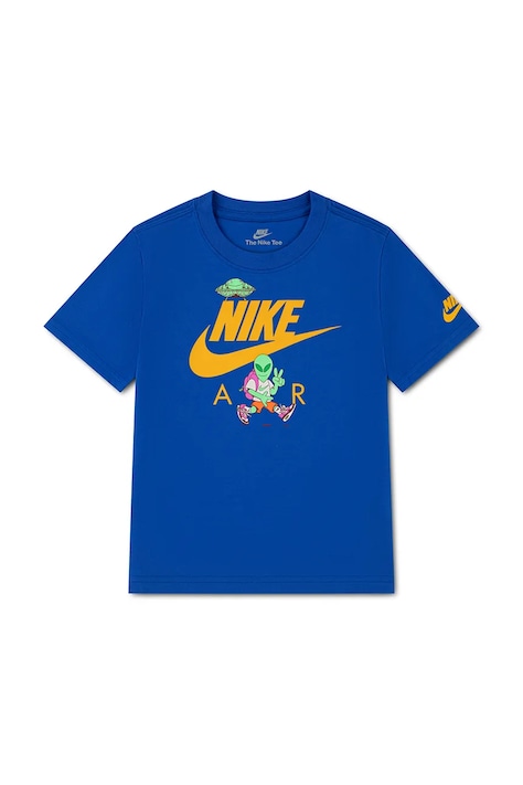 Nike T-shirt dziecięcy z bawełną niebieski 86P332