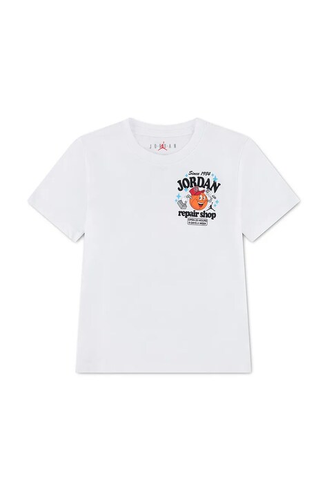 Jordan T-shirt παιδικό με βαμβάκι λευκό 85G220