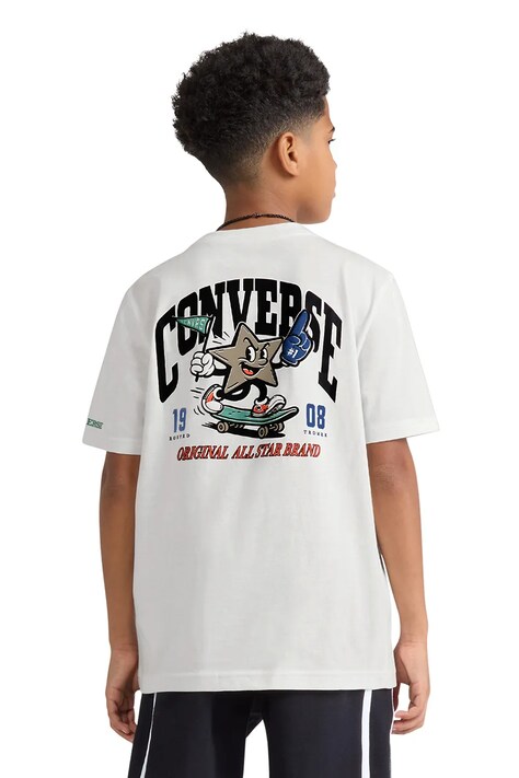 Converse T-shirt dziecięcy z bawełną biały 9CJ885