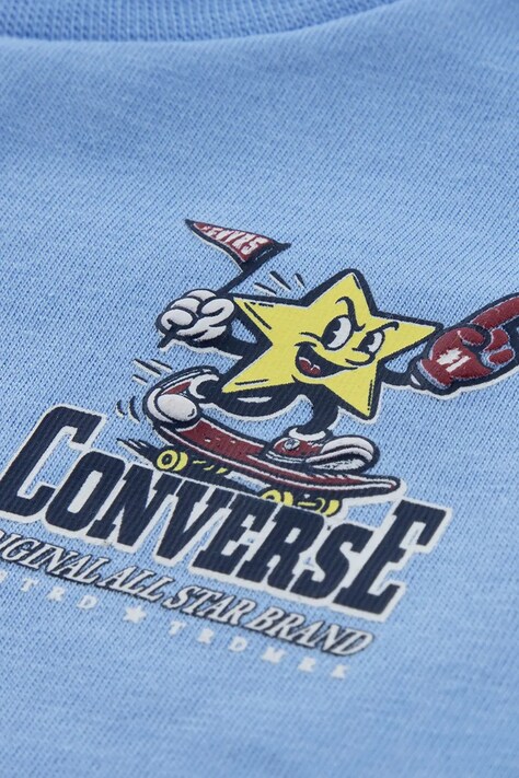 Converse футболка дитяча з бавовною — AW26-TSBZP7, блакитний — фото 4