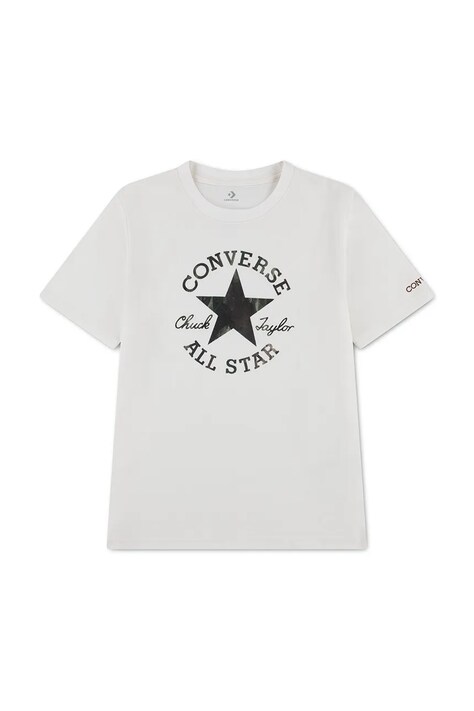 Converse T-shirt dziecięcy z bawełną biały 9CJ836