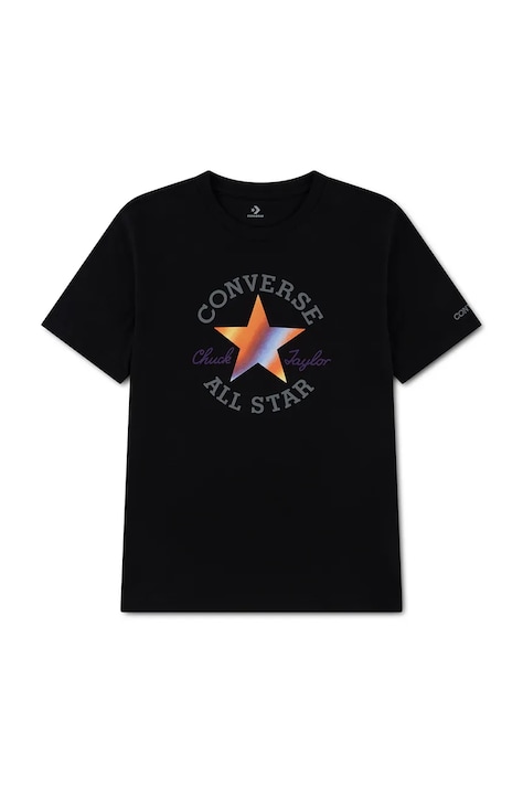 Converse T-shirt dziecięcy z bawełną czarny 9CJ836