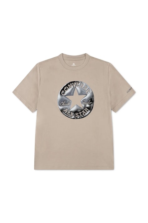 Converse T-shirt dziecięcy z bawełną beżowy 9CJ827
