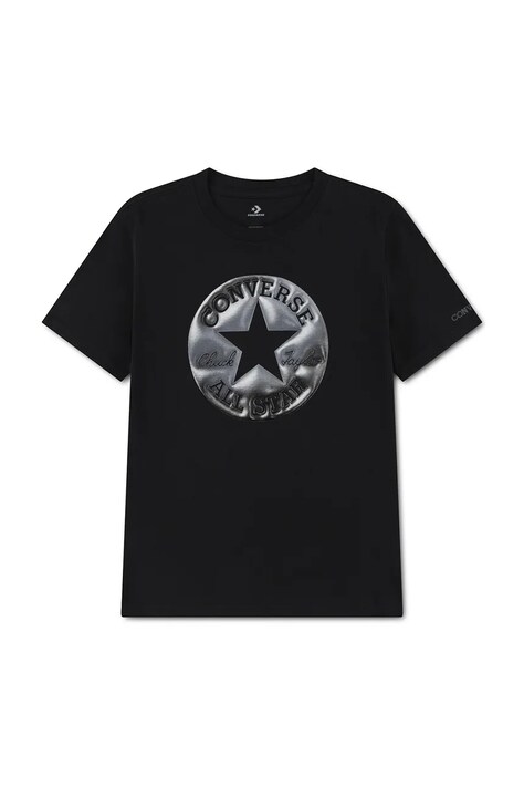 Converse T-shirt dziecięcy z bawełną czarny 9CJ827