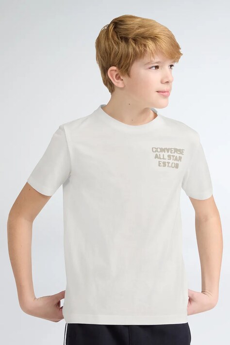 Converse T-shirt dziecięcy z bawełną biały 9CJ826