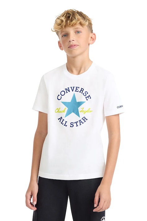 Converse T-shirt dziecięcy bawełniany biały 9CD483