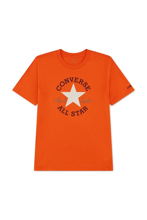 Converse T-shirt dziecięcy bawełniany pomarańczowy 9CD483