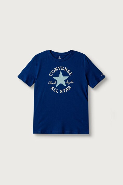 Converse T-shirt dziecięcy bawełniany niebieski 9CD483